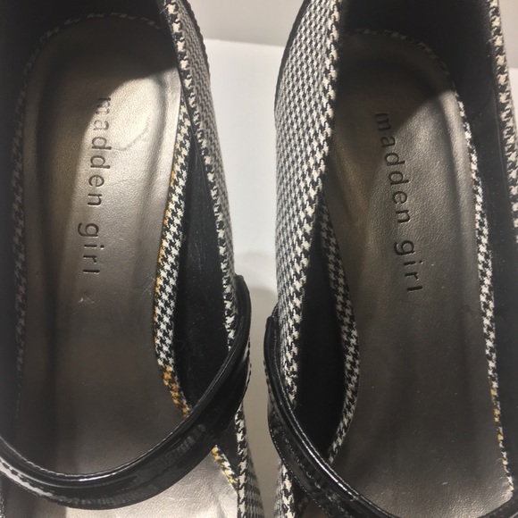Madden Girl Mar Jane Vexxx Houndstooth Platforms 9 - Picture 6 of 7